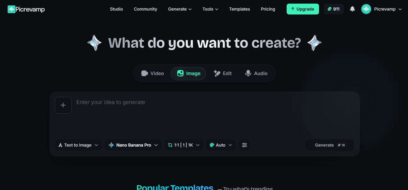 All-in-One AI Image, Video & Audio Suite - Picrevamp - Product Image