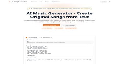 AI Music Generator - Create Songs from Text with AI - Product Image