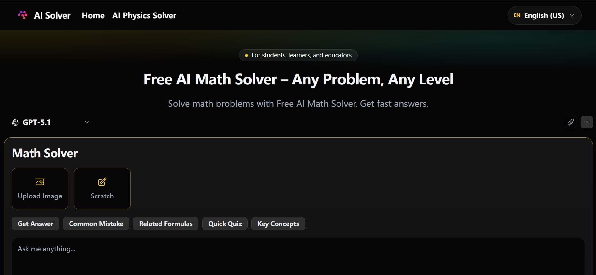 Free AI Math Solver – Any Problem, Any Level - Product Image