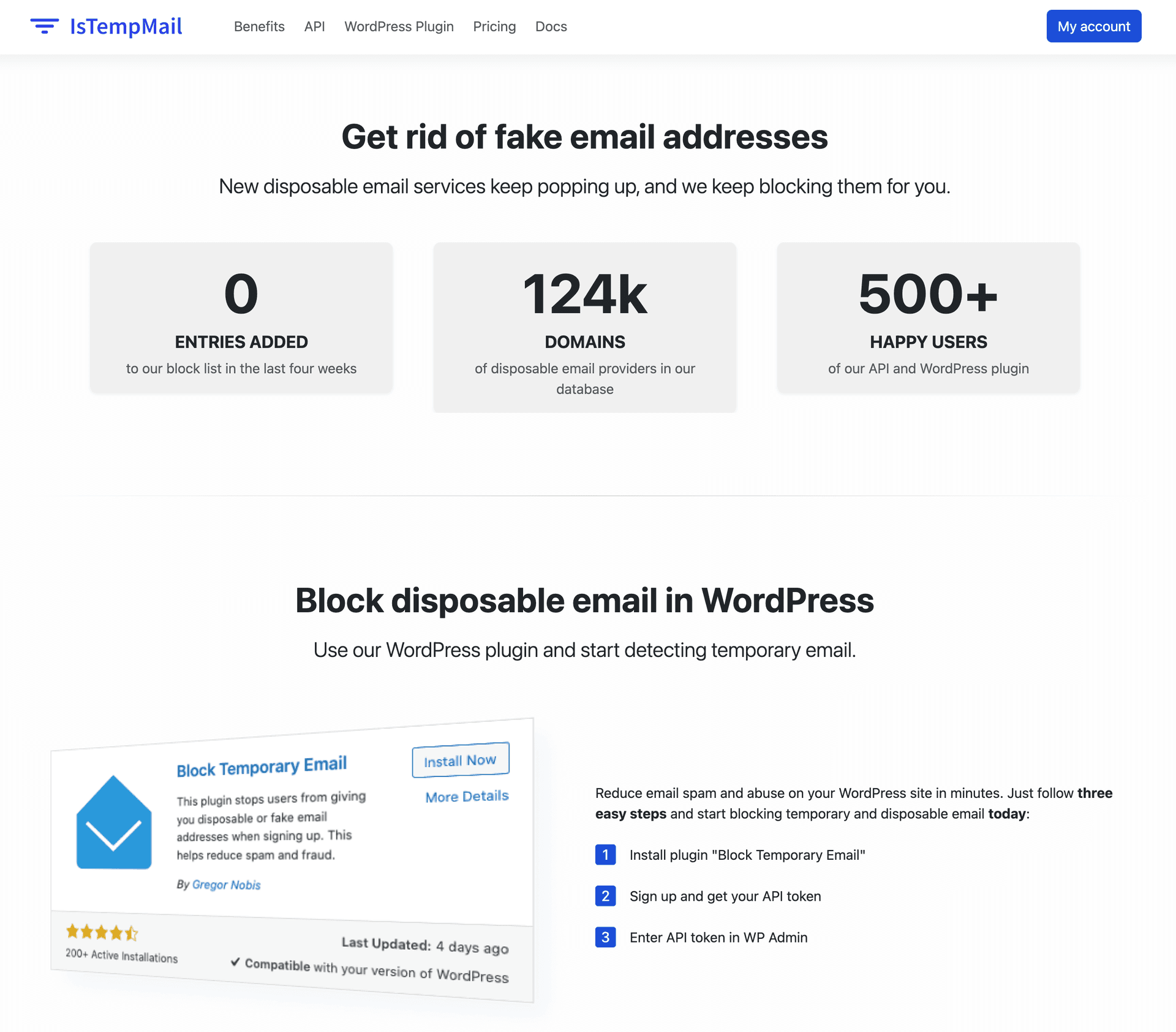IsTempMail - Product Image