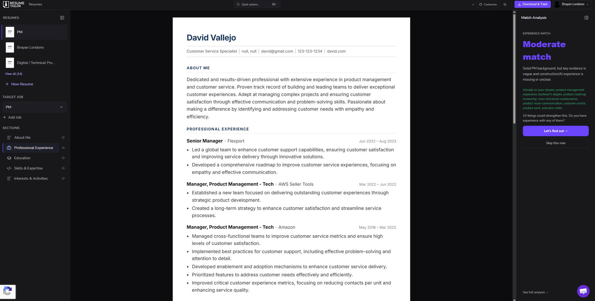 Resume Tailor - Product Image