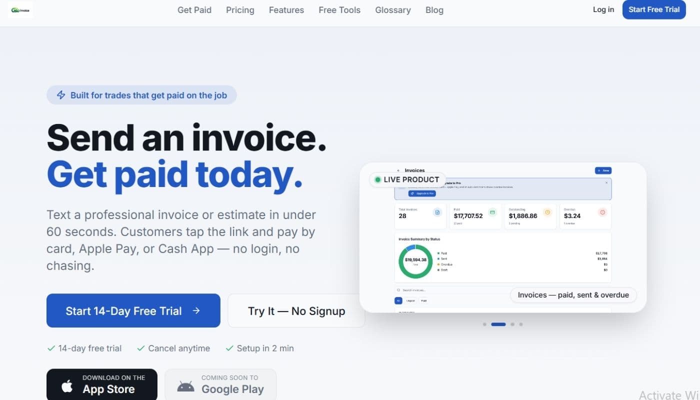 Glo Invoice - Product Image