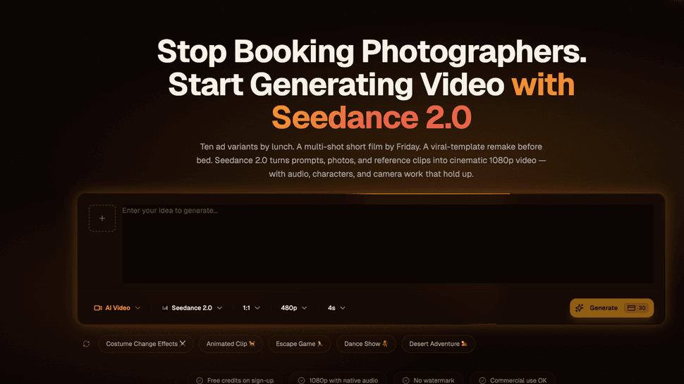 Seedance 2.0 AI Video Generator - Product Image