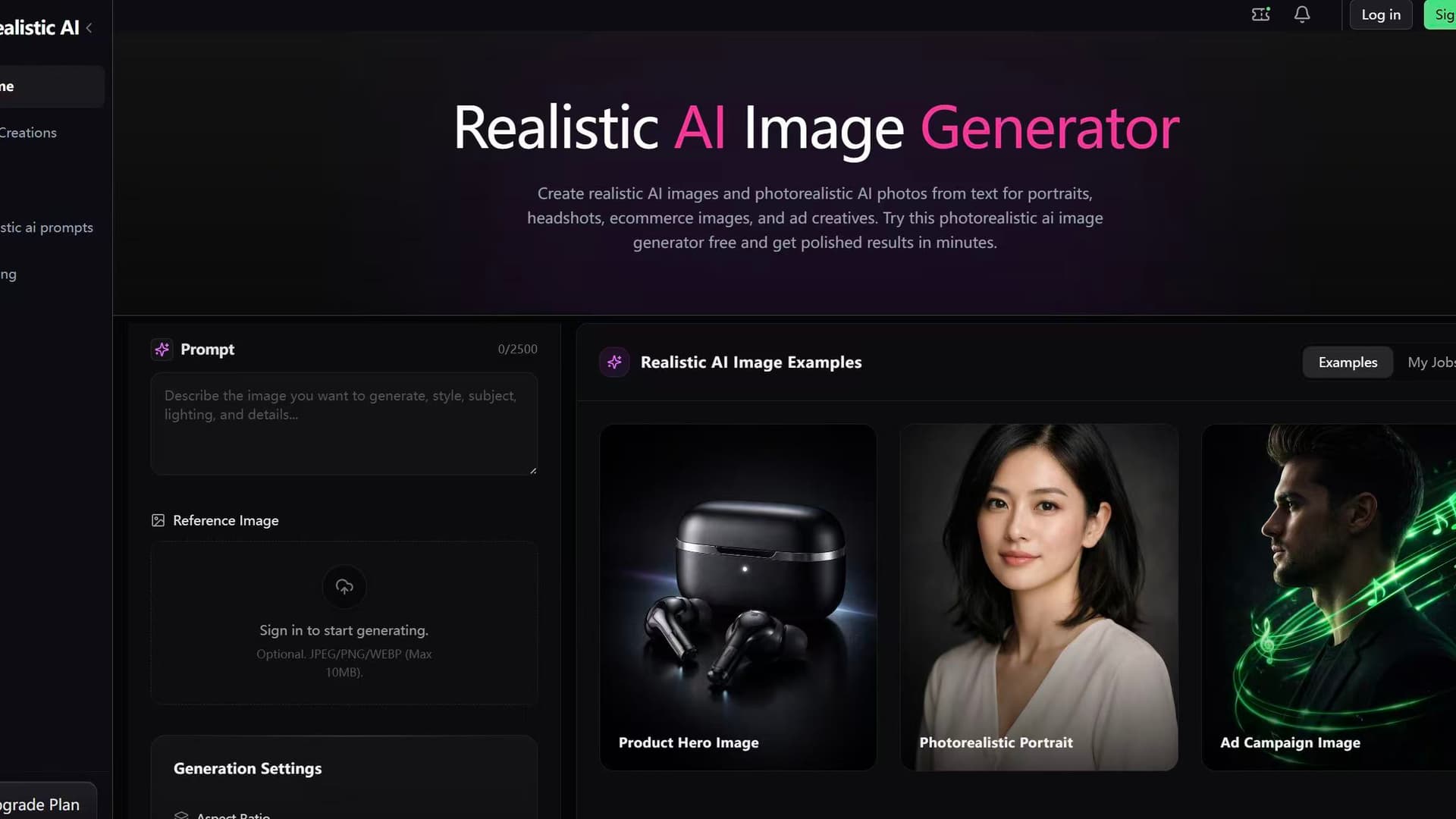 Realistic AI Image Generator - Product Image