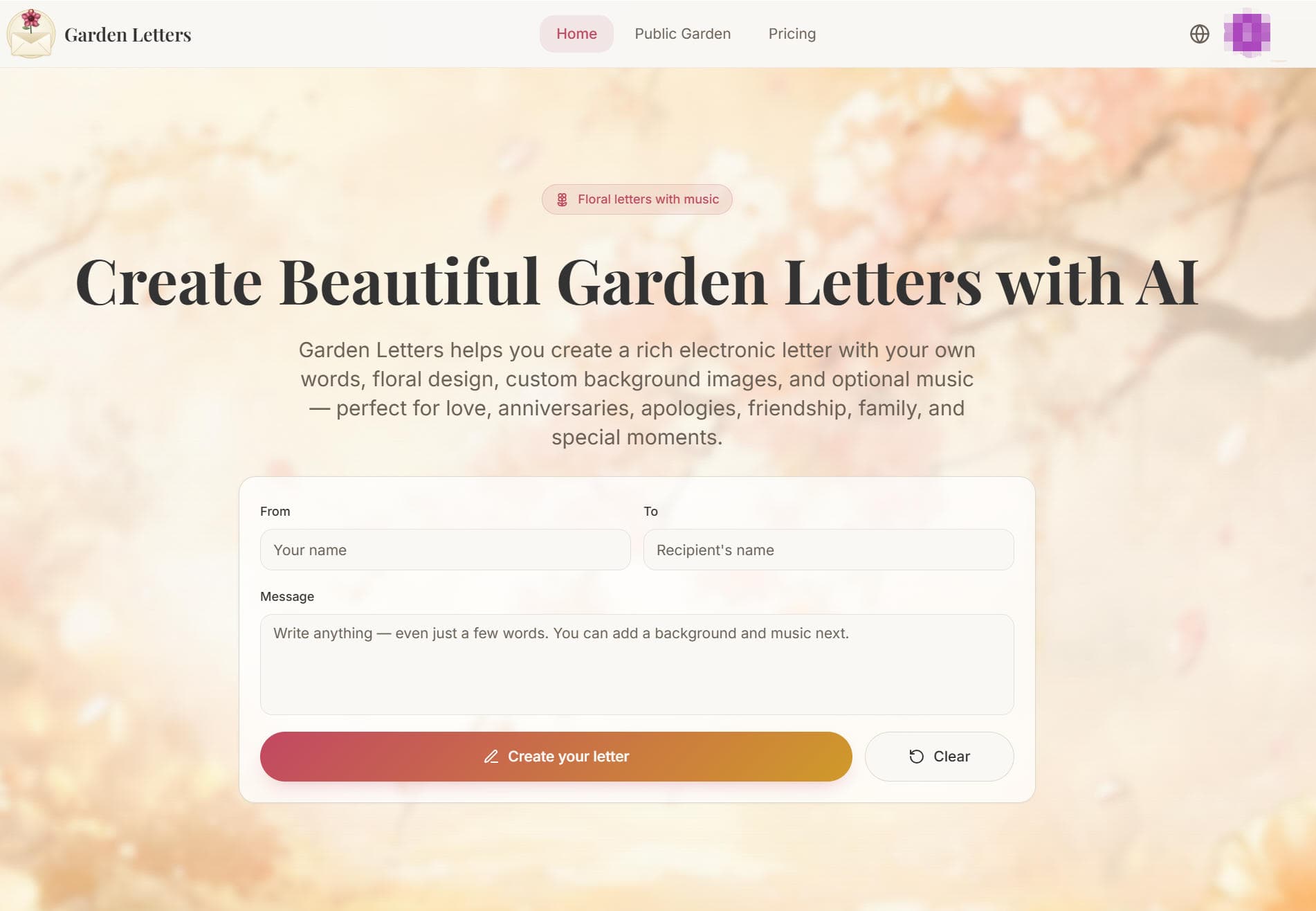 Garden Letters - Product Image