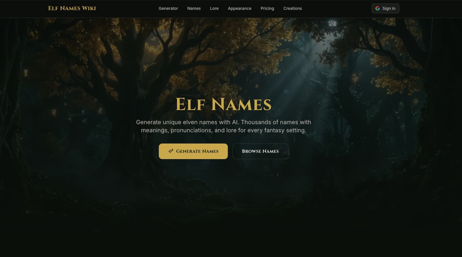 Elf Names Wiki - Product Image