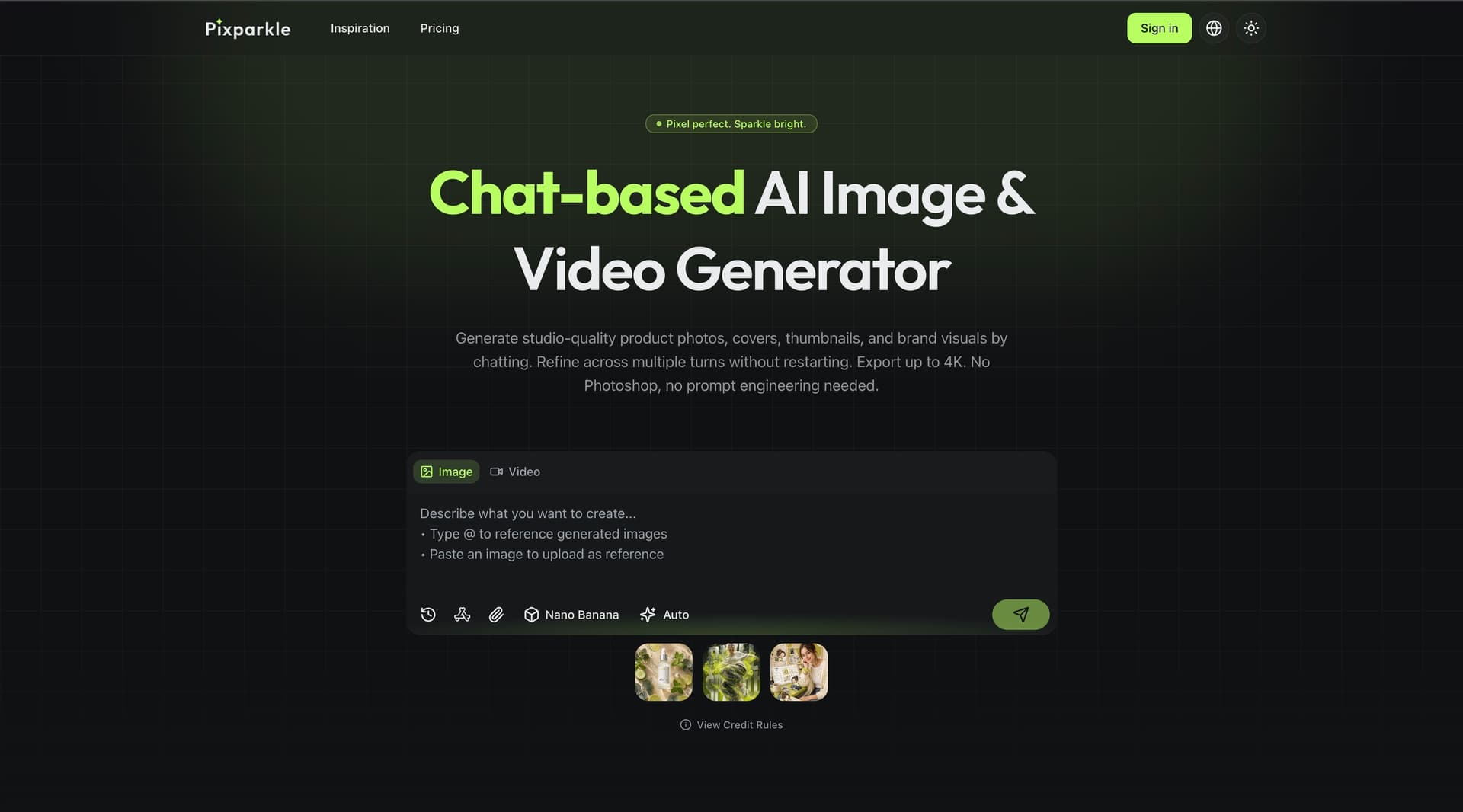 Pixparkle - Chat-based AI Image Generator - Product Image