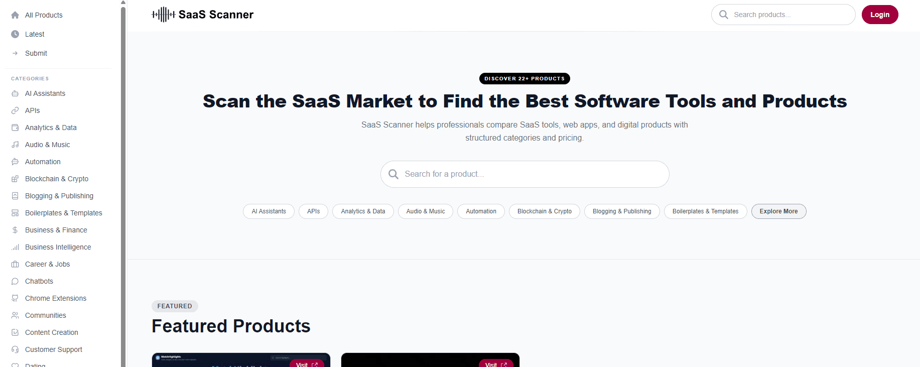 SaaS Scanner - Product Image