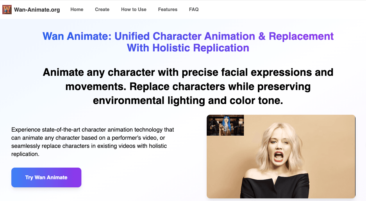 Wan Animate - Product Image