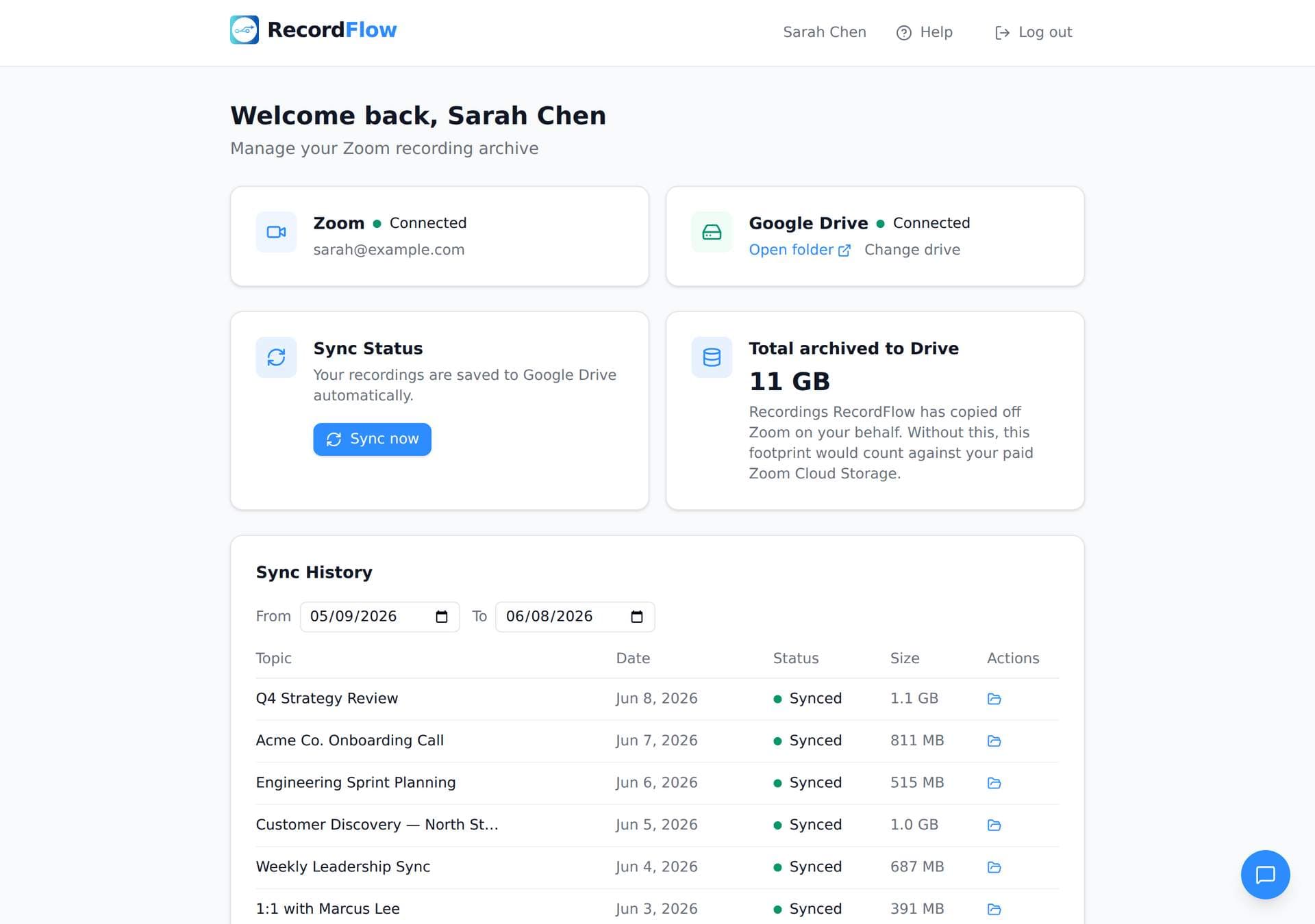 RecordFlow - Product Image